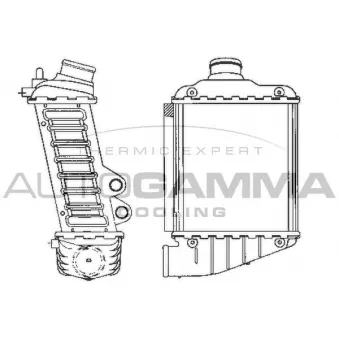 Intercooler, échangeur AUTOGAMMA 101964