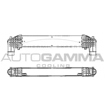 Intercooler, échangeur AUTOGAMMA 101965