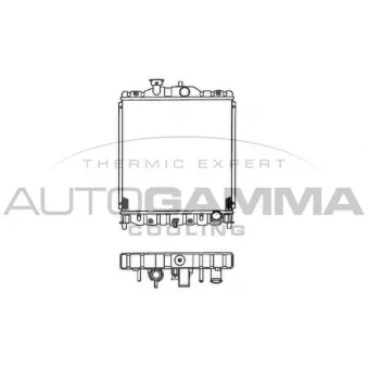 Radiateur, refroidissement du moteur AUTOGAMMA 102112