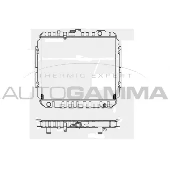 Radiateur, refroidissement du moteur AUTOGAMMA 102128
