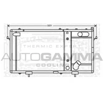 Radiateur, refroidissement du moteur AUTOGAMMA 102295