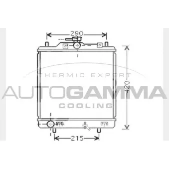 Radiateur, refroidissement du moteur AUTOGAMMA 102325