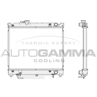 Radiateur, refroidissement du moteur AUTOGAMMA 102342
