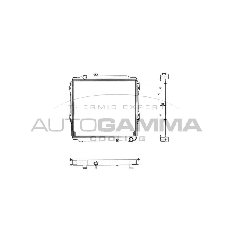 Radiateur, refroidissement du moteur AUTOGAMMA 102369