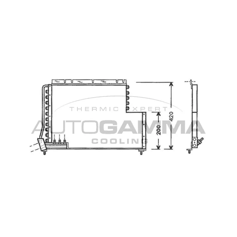 Condenseur, climatisation AUTOGAMMA 102567