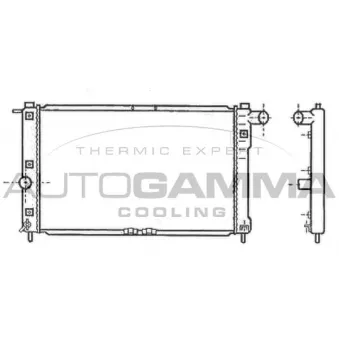 Radiateur, refroidissement du moteur AUTOGAMMA 102581