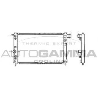Radiateur, refroidissement du moteur AUTOGAMMA 102589