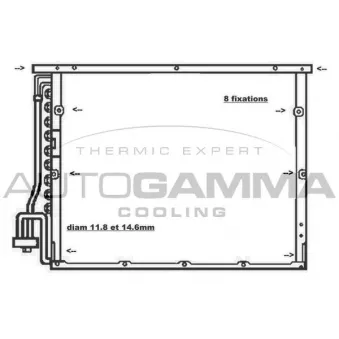 Condenseur, climatisation AUTOGAMMA 102604
