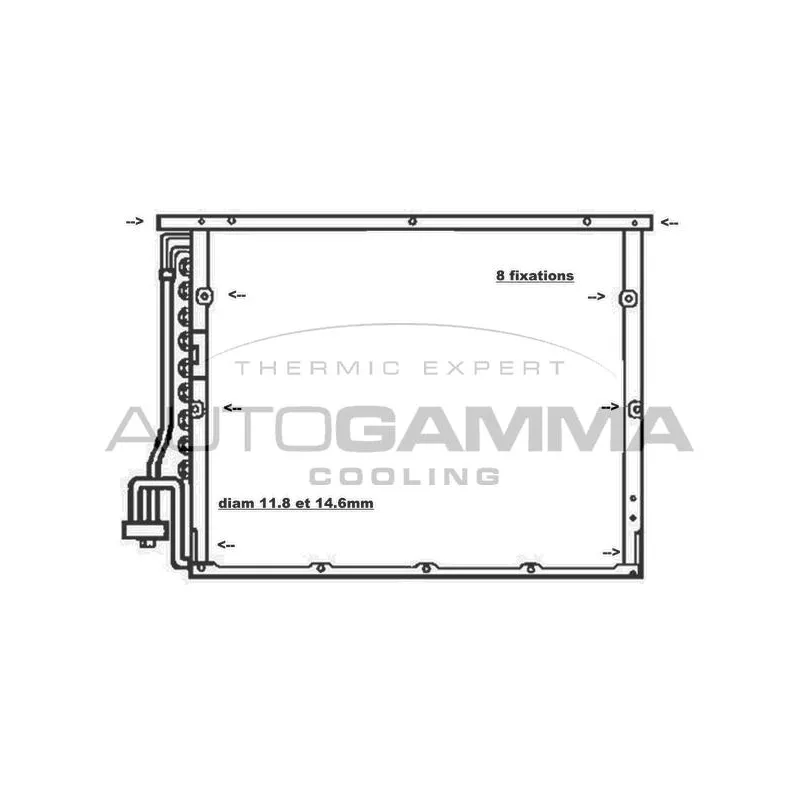 Condenseur, climatisation AUTOGAMMA 102604