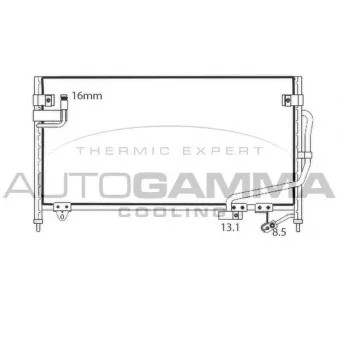 Condenseur, climatisation AUTOGAMMA 102671