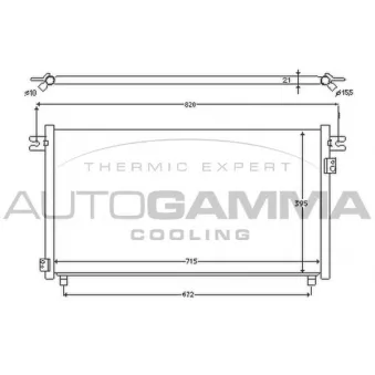 Condenseur, climatisation AUTOGAMMA 102724