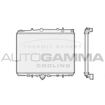 Radiateur, refroidissement du moteur AUTOGAMMA 102858