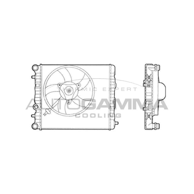 Radiateur, refroidissement du moteur AUTOGAMMA 102871