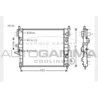 Radiateur, refroidissement du moteur AUTOGAMMA
