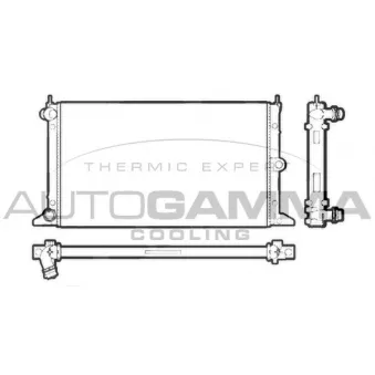 Radiateur, refroidissement du moteur AUTOGAMMA 102951