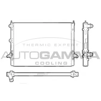 Radiateur, refroidissement du moteur AUTOGAMMA 102952