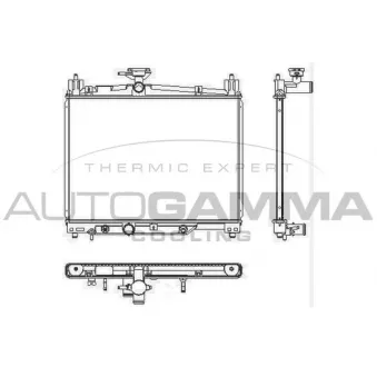 Radiateur, refroidissement du moteur AUTOGAMMA 102955