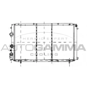 Radiateur, refroidissement du moteur AUTOGAMMA 103002