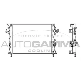 Radiateur, refroidissement du moteur AUTOGAMMA 103114