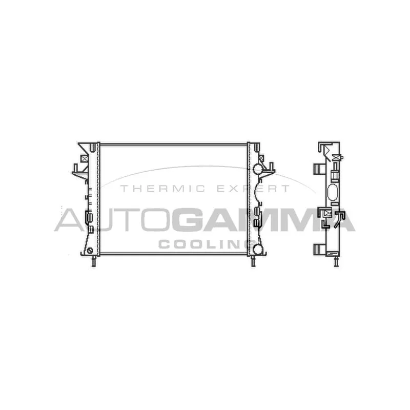 Radiateur, refroidissement du moteur AUTOGAMMA 103114
