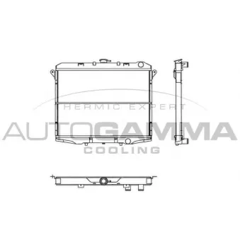 Radiateur, refroidissement du moteur AUTOGAMMA 103154