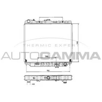Radiateur, refroidissement du moteur AUTOGAMMA 103360