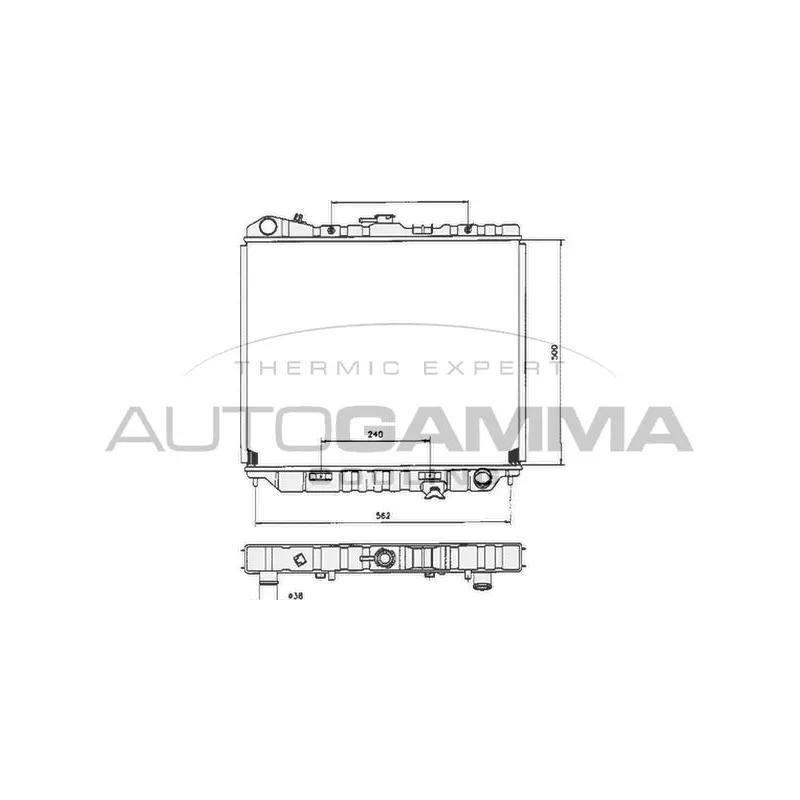 Radiateur, refroidissement du moteur AUTOGAMMA 103360