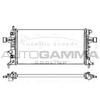 Radiateur, refroidissement du moteur AUTOGAMMA 103368