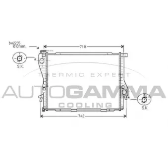 Radiateur, refroidissement du moteur AUTOGAMMA 103399