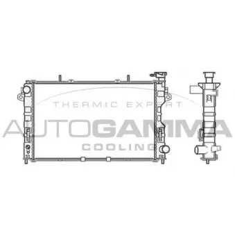 Radiateur, refroidissement du moteur AUTOGAMMA 103400