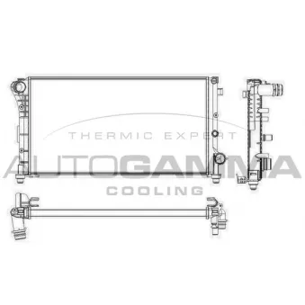 Radiateur, refroidissement du moteur AUTOGAMMA 103412