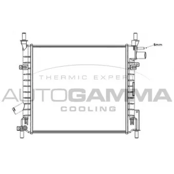 Radiateur, refroidissement du moteur AUTOGAMMA 103428