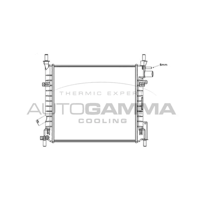 Radiateur, refroidissement du moteur AUTOGAMMA 103428