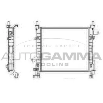 Radiateur, refroidissement du moteur AUTOGAMMA 103429