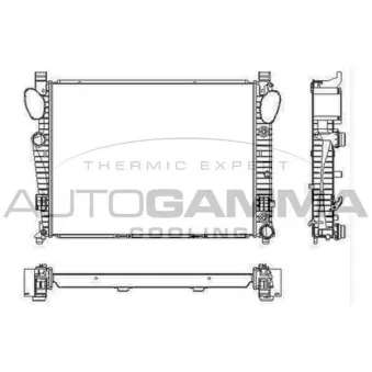 Radiateur, refroidissement du moteur AUTOGAMMA 103461