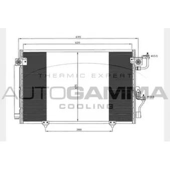 Condenseur, climatisation AUTOGAMMA 103487