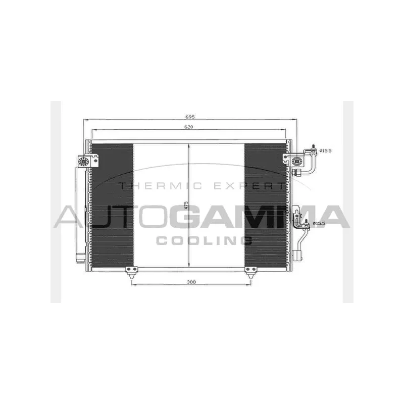 Condenseur, climatisation AUTOGAMMA 103487