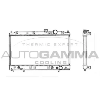 Radiateur, refroidissement du moteur AUTOGAMMA 103496