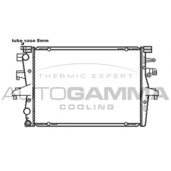 Radiateur, refroidissement du moteur AUTOGAMMA 103543