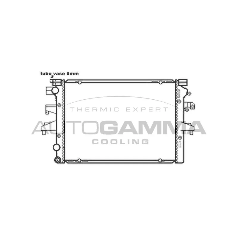 Radiateur, refroidissement du moteur AUTOGAMMA 103544