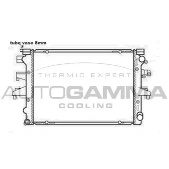 Radiateur, refroidissement du moteur AUTOGAMMA 103545