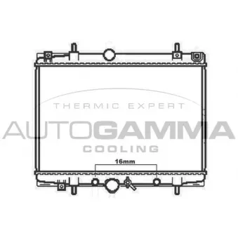 Radiateur, refroidissement du moteur AUTOGAMMA 103572