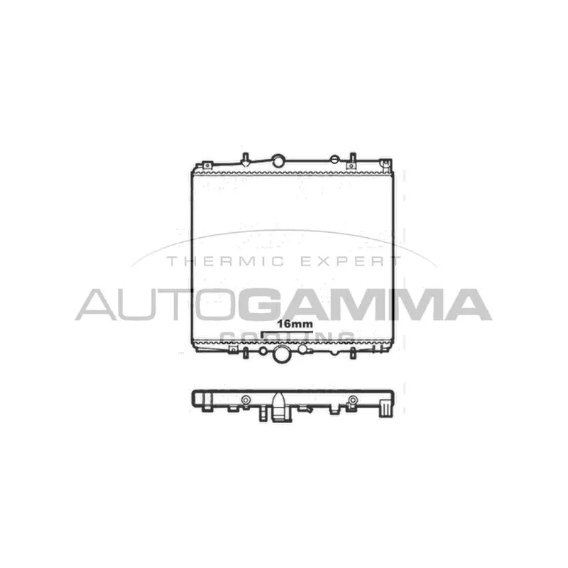 Radiateur, refroidissement du moteur AUTOGAMMA 103573