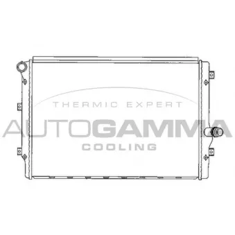Radiateur, refroidissement du moteur AUTOGAMMA 103614