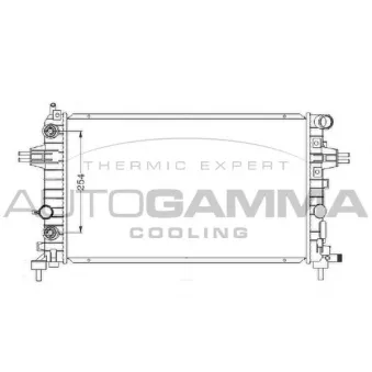 Radiateur, refroidissement du moteur AUTOGAMMA 103627