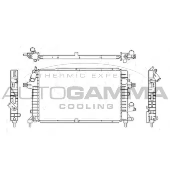 Radiateur, refroidissement du moteur AUTOGAMMA 103631