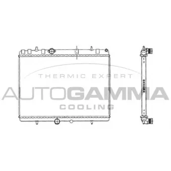 Radiateur, refroidissement du moteur AUTOGAMMA 103639
