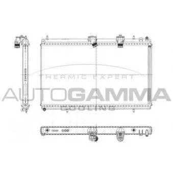 Radiateur, refroidissement du moteur AUTOGAMMA 103643