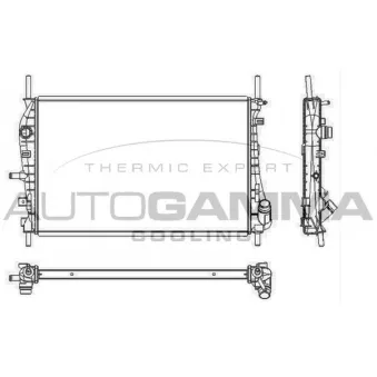 Radiateur, refroidissement du moteur AUTOGAMMA 103653