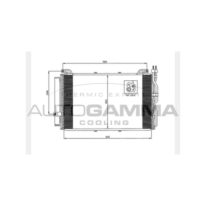 Condenseur, climatisation AUTOGAMMA 103705